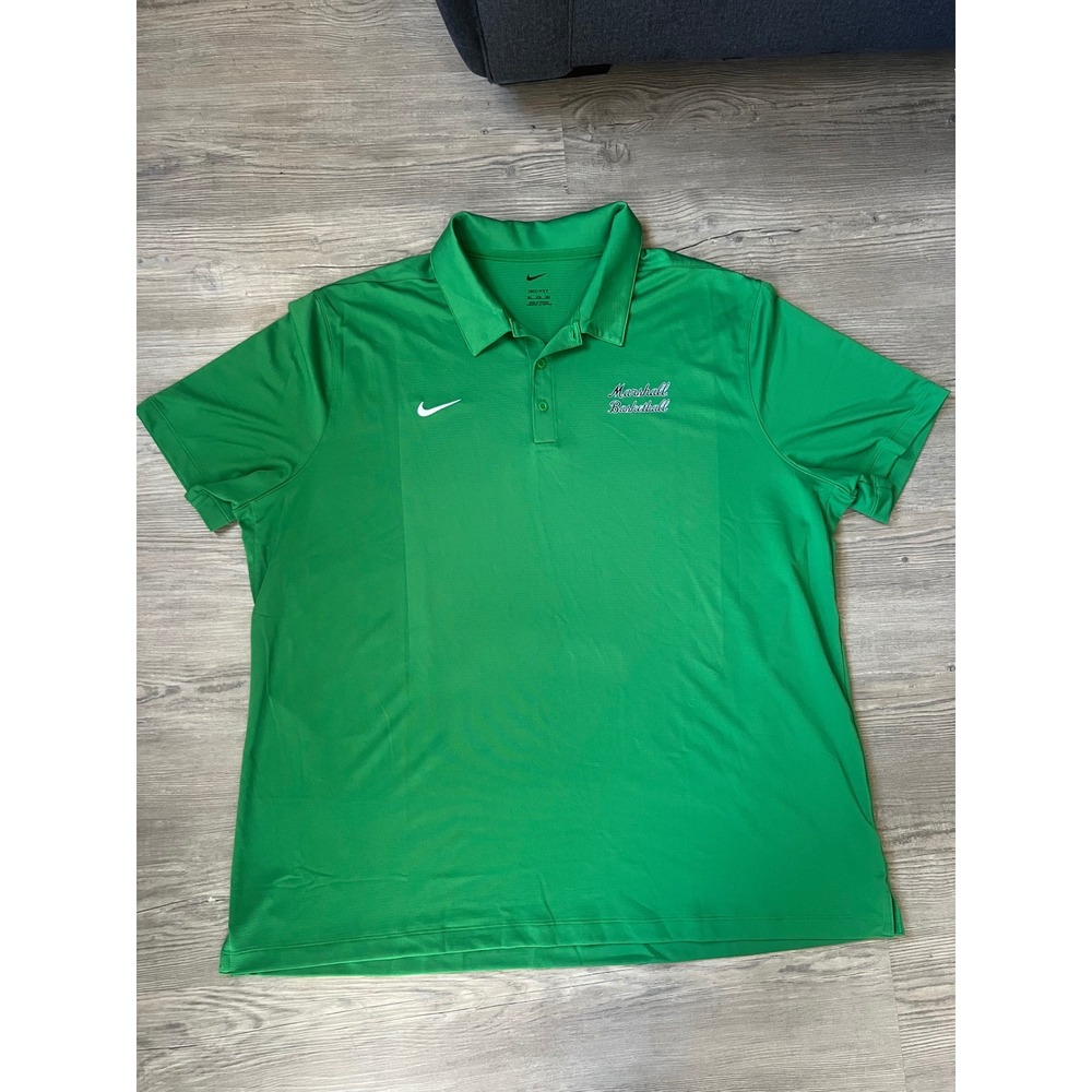 Nike Men's DriFit Marshall Thundering Herd Basketball Short Sleeve Polo Size 3XL